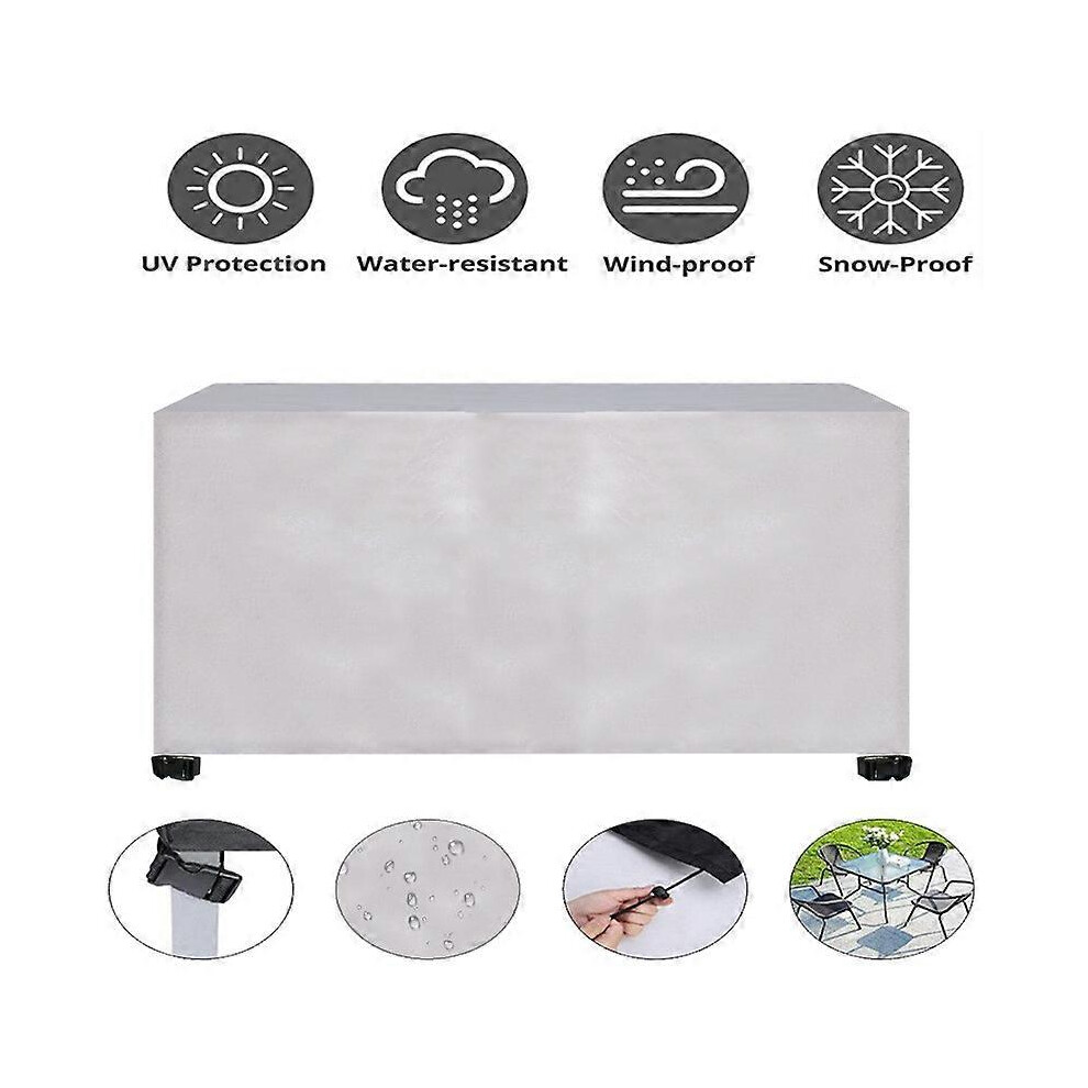 (As show, One size) Cover for garden furnitureWide protective cover for square garden furniture 120x120x74cm silver