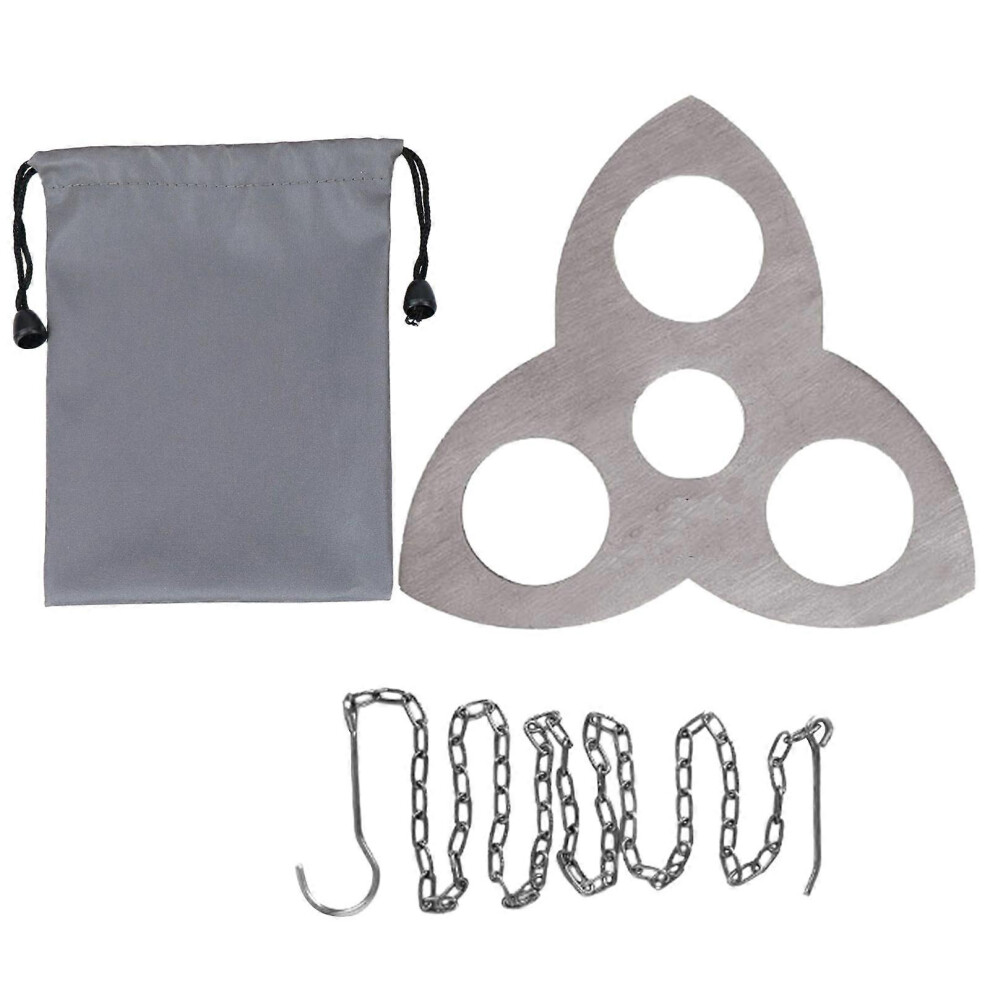 (As Show, One Size) Camping Tripod Board, Outdoor Cooking Bbq Tripod, Turn Branch Into Campfire Tripod, Camping Gadget With Adjustable Chain 7683012667572