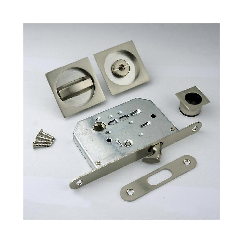 (As show, One size) Square sliding door handle + hook lock body + small knob handle