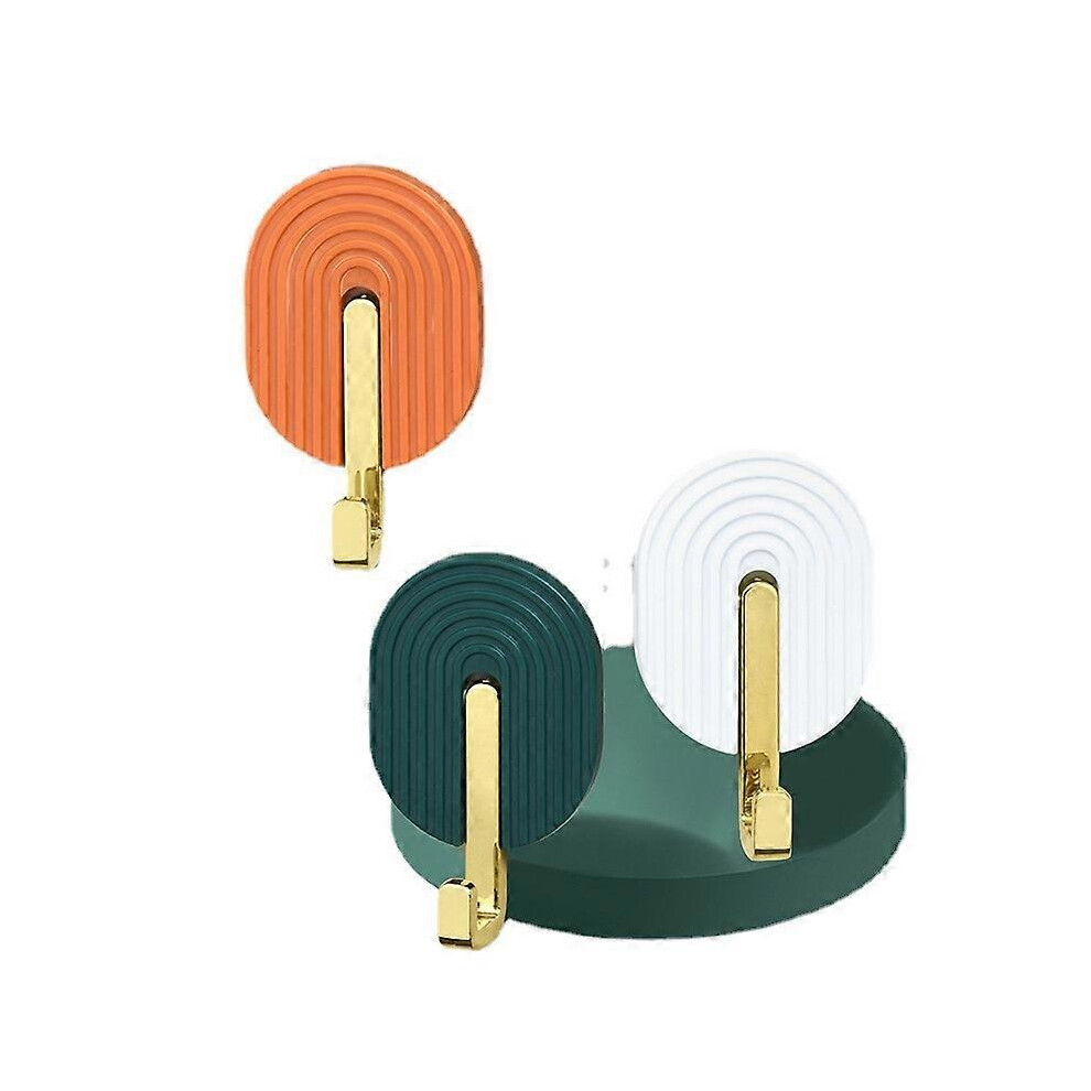 (As show, One size) Bathroom Hooks Non-marking Hooks 6pcs, 3colors