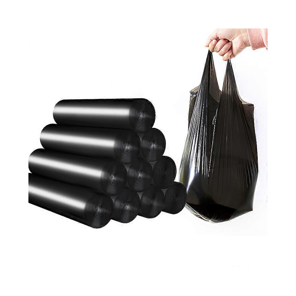(As show, One size) Black Waterproof Ripstop Bin Bag Handle (10 Rolls)