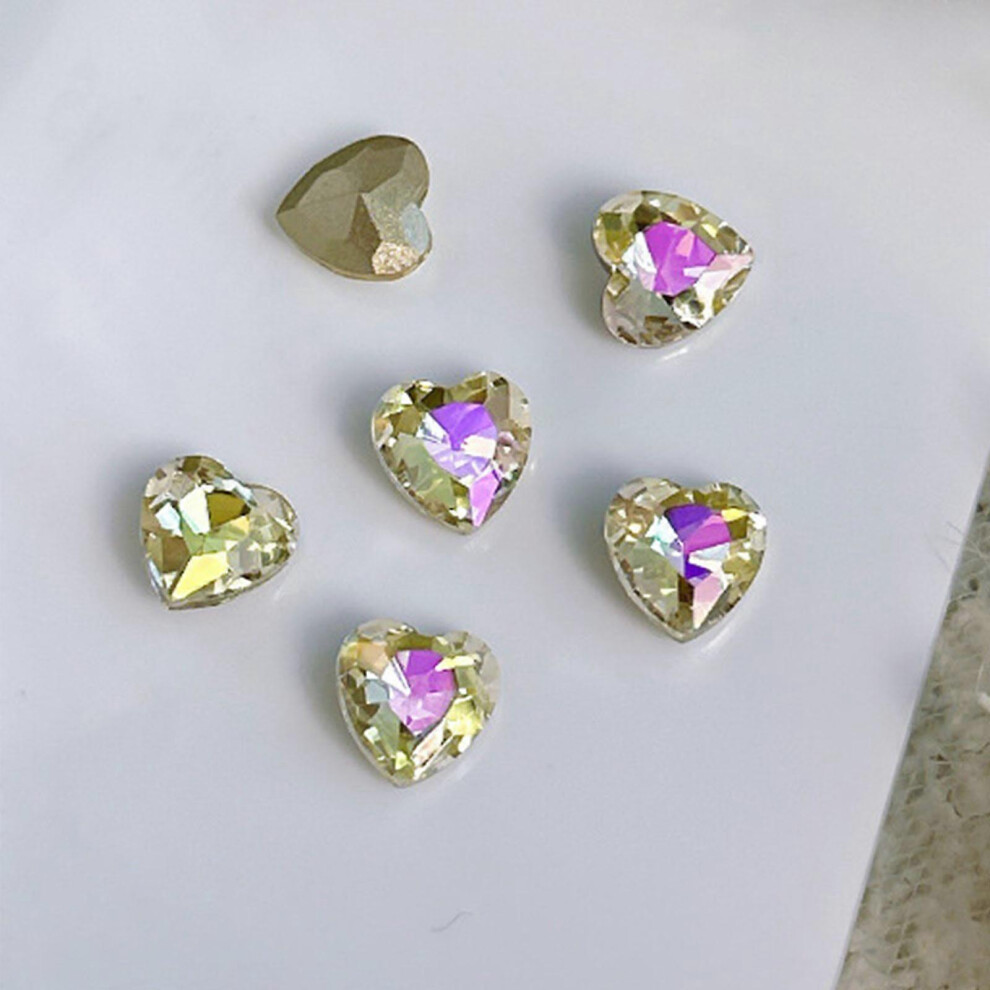 (10, One Size) 10X Water Droplet Nail Gems Hearts Nail Rhinestones Charms Butterfly Nail Charms Oval Nail Art Charms Diy Nail Art-Decor 7683012671586
