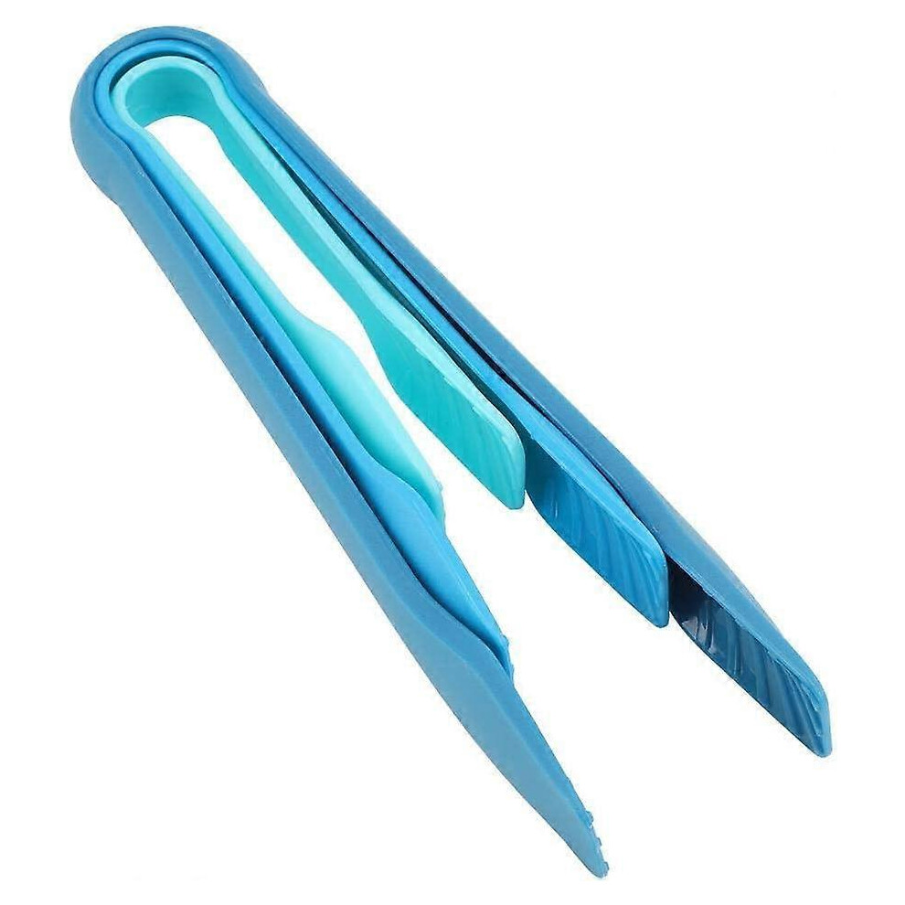 (As show, One size) 3 Pack Silicone Kitchen Tongs, Food Tongs Buffet Tongs Silicone Toaster Tongs Barbecue Tongs Bread Toast Tongs Bread Food Cake Kitchen Baking Tools(Bl