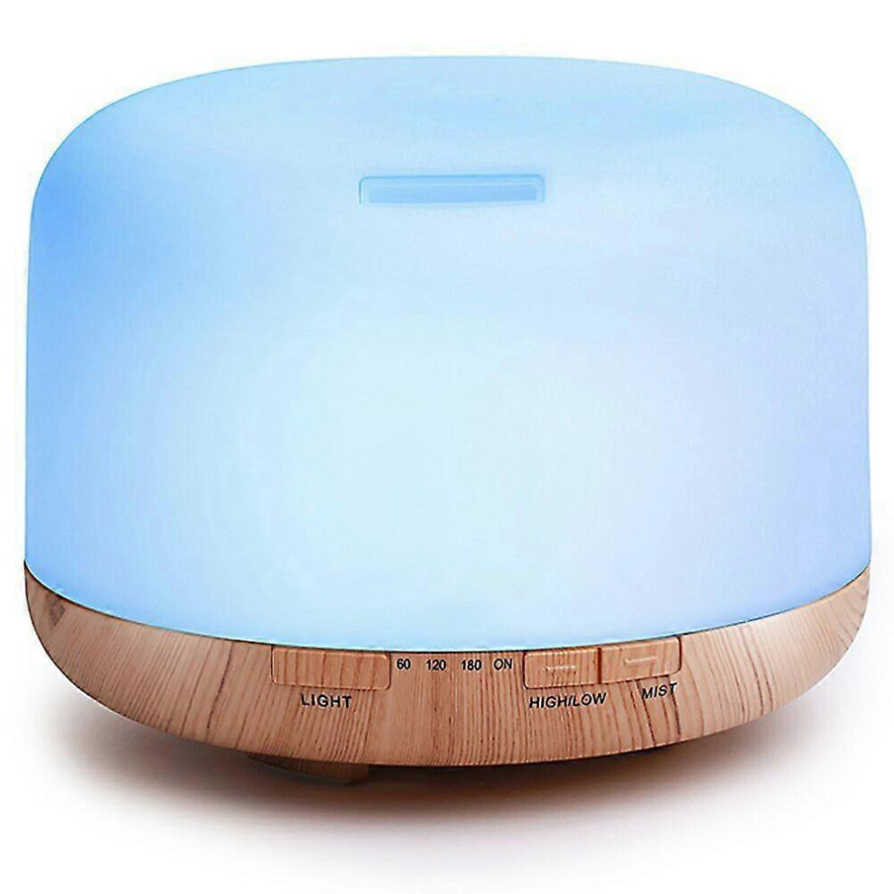 (As Show, One Size) 500Ml Essential Oil Diffuser, Ultrasonic Air Humidifier Aromatherapy Diffuser, 7 Led Colors, For Home- Yellow