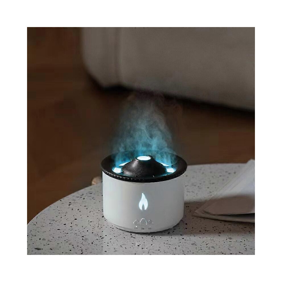 (As show, One size) 360ML Flame Humidifier Essential Oils Diffuser, 2 Modes Ultrasonic Aroma Diffuser with Flame/Jellyfish Effect, Home Fragrance Diff