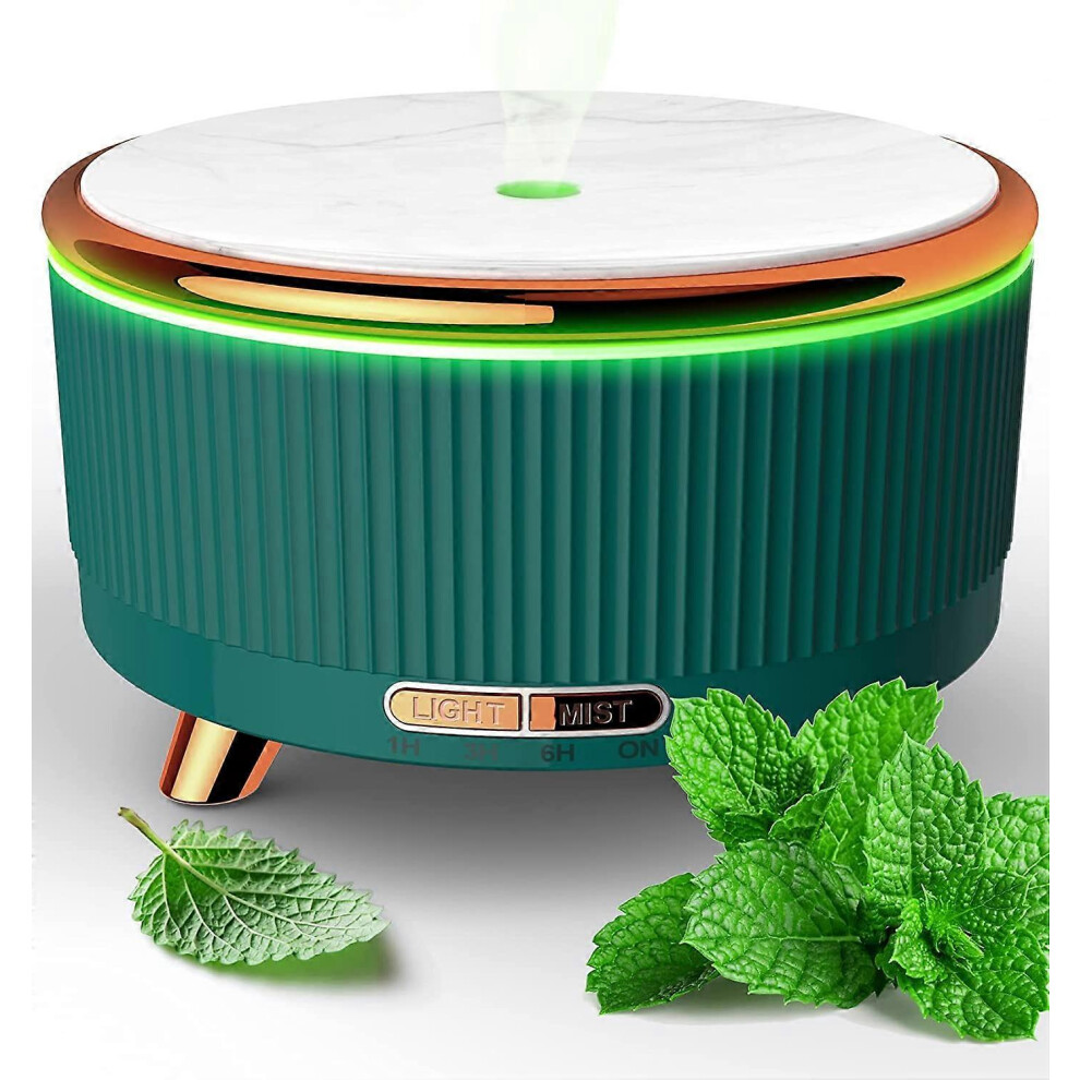 (As Show, One Size) 500Ml Essential Oil Diffuser, Home Aromatherapy Diffuser, Ultrasonic Aroma Air Diffuser With 7 Colors Light