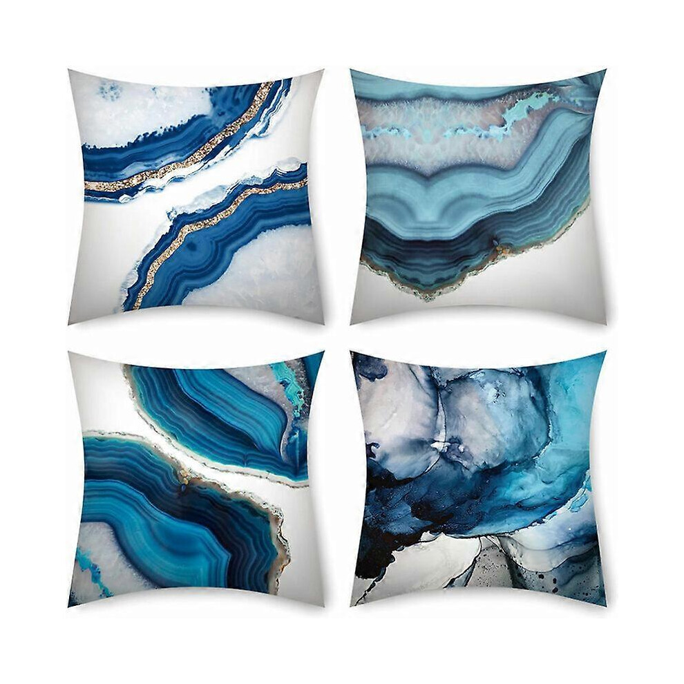 (As show, One size) Pillow Case, Set of 4 Cushion Cover, Decorative Linen Pillow Cases, Waterproof Indoor Outdoor Pillow Cover, Cushion Cover for Sofa Living Room Decor 4