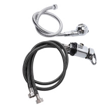 Shampoo-Becken-Armaturen-Set 80/70cm Zinklegierung 2-Gang
