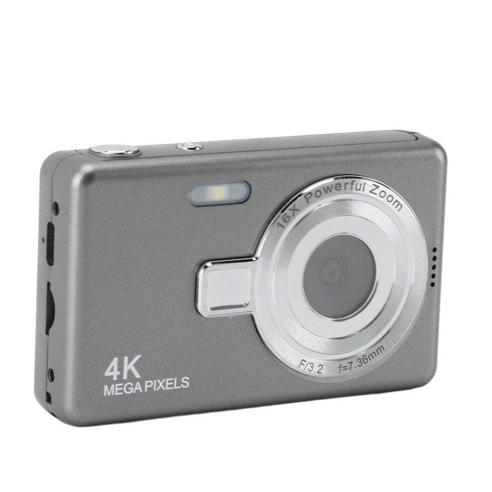 12Mp 1080P Digital Camera 2.4In Tft Screen 16X Zoom Auto Focus Pocket Digital Camera For Student Vlog Gray 4991313733203