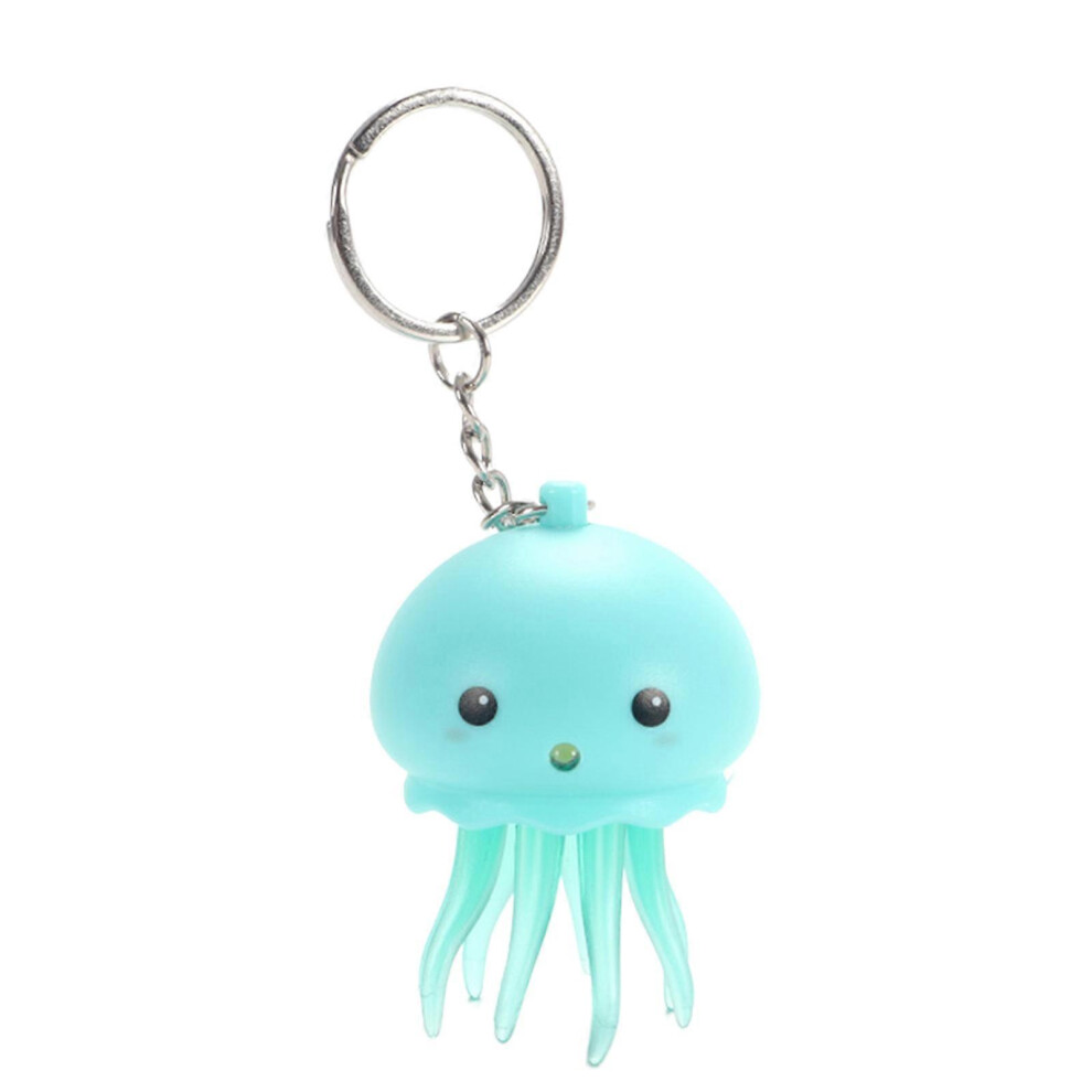 (Blue, One Size) Jellyfish Figure Keychain Funny Glowing And Sound Octopus Toy Keychain Unique Keyring For Teens Kids Animal Keyholder Blue 7683012672651