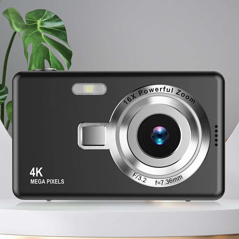 12Mp 1080P Digital Camera 2.4In Tft Screen 16X Zoom Auto Focus Pocket Digital Camera For Student Vlog Black 4931313733179