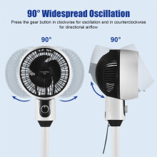 Oscillating Fan 3 Speed Quiet Pedestal Floor Standing Fan for Home Bedroom Living Room