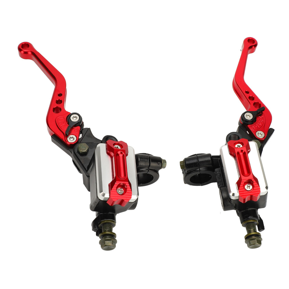 Motorcycle Hydraulic Brake Clutch Levers Kit Aluminum Alloy Brake Lever Handle Universal for 22mm Handlebar Red-image-OPC-PHQCB2N-NEW
