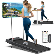 2in1 Running Pad Treadmill Motorised Walking Machine Fitness  handrail