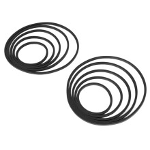 10 Stück EVA-Schaum-Fütterungsring 5 Größen Schwarz 8-20cm