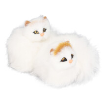 2-teilige realistische Plüschkatze Schreibtisch-Deko-Puppe lebensecht
