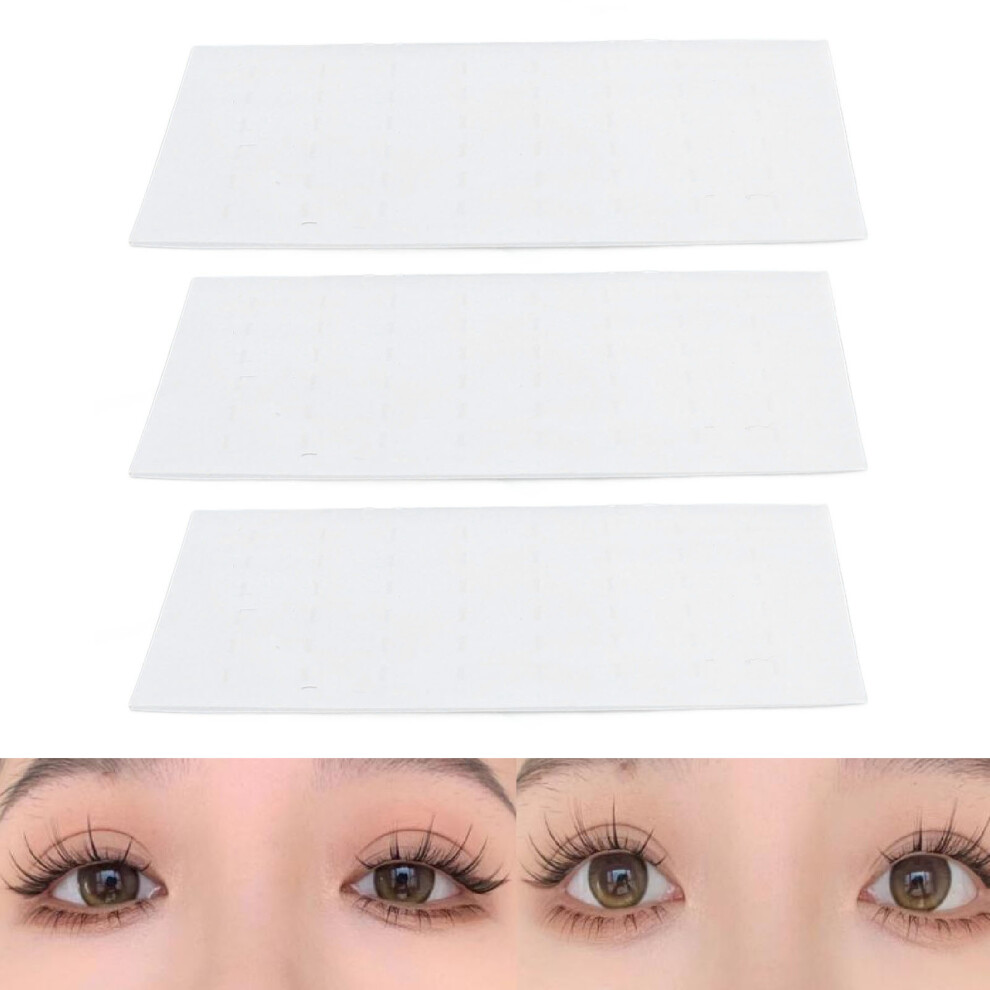 144 Strips Transparent Single Cluster Lash Glue Self Adhesive Strips Waterproof Sweatproof Reusable Lash Glue Strips for False Eyelashes 6m