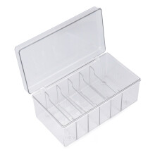 Durchsichtiger Wimpern-Organizer, 6 Fächer, 21,5  12,5  9 cm