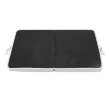 Extra dickes Kniekissen 60x33.5cm Grau mit Schwarz
