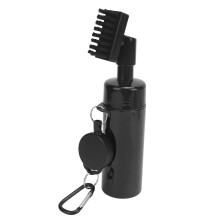 Golfclub-Bürstenreiniger mit Wasserflasche, schwarz, Kunststoff