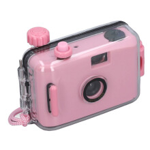 Wasserdichte wiederverwendbare Filmkamera 35mm Rosa 28mm Objektiv Verschlusszeit 1/100s