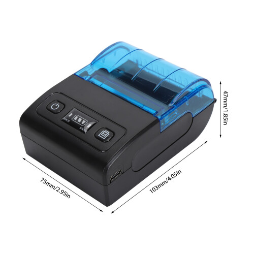 Kabelloser Bluetooth-Thermodrucker, 1500mAh, 58mm 1