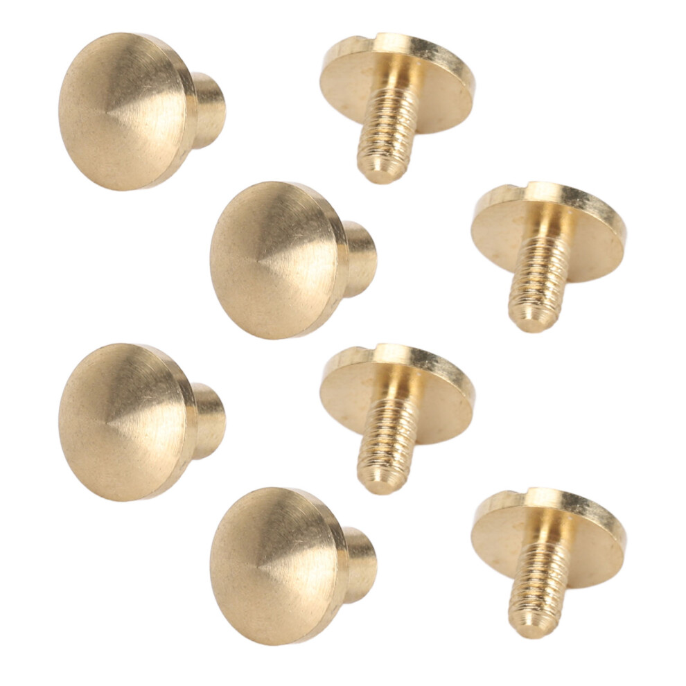 50 Set Brass Rivets Kit Diy 8Mm Slot Screw Decorative Curved Rivet For Leather Bag Cloth Pants Bag Paper 5Mm / 0.2In 4921313764792