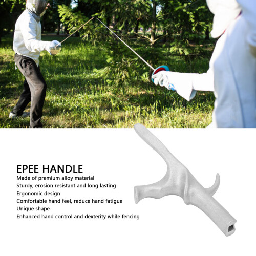 Fencing Foil Epee Handle Alloy Alternative Sword Handle Bare Replacement Grip for Adults Left Hand 2