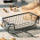 Freezer Basket Stackable Open Front Wire Storage Bin with Foldable Handle for Vegetable Fruit Snack 1