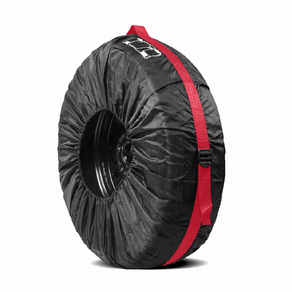 4Pcs Tire Covers, Waterproof Spare Tire Covers Tough Tire Wheel Protector For Suvs Rvs Trailers Trucks, Fits Tires 19'' To 23'' 4131313764955