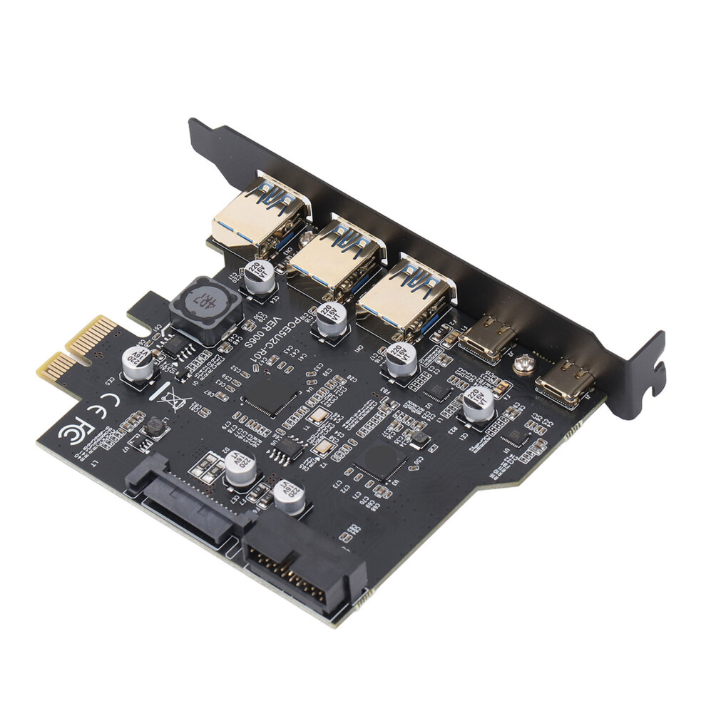 Pcie To Usb 3.2 Gen 1 Card 5Gbps 3 Usb Type A 2 Usb Type C 5 Port Pci Express Expansion Card For Win For Linux For Os X Pc 4681313767048