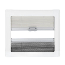 14x11.2in RV Exit Window Rounded Double Layered UV Protection Push Out Emergency Windows with Curtain for RVs Campers Mobile Homes