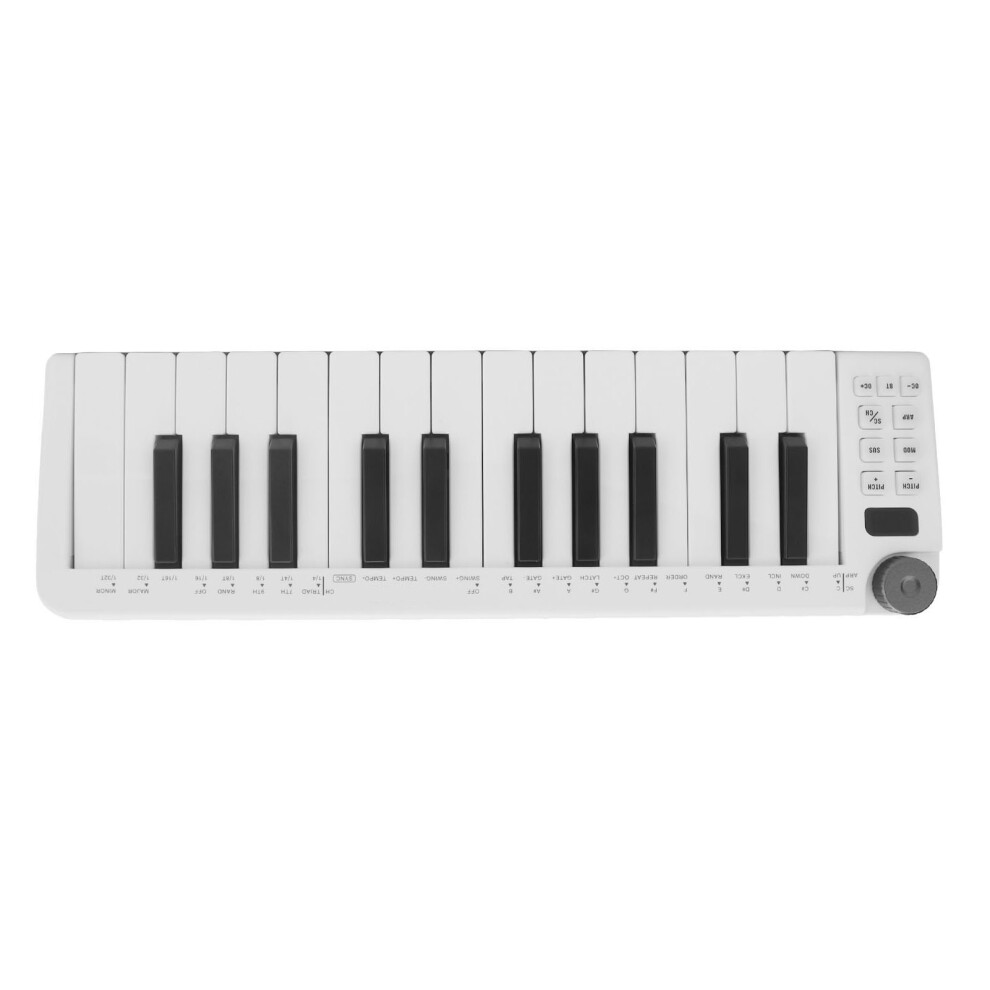 MIDI Keyboard Controller 25 Force Sensitive Keys 1 Assignable Knob Portable Smart MIDI Keyboard Controller