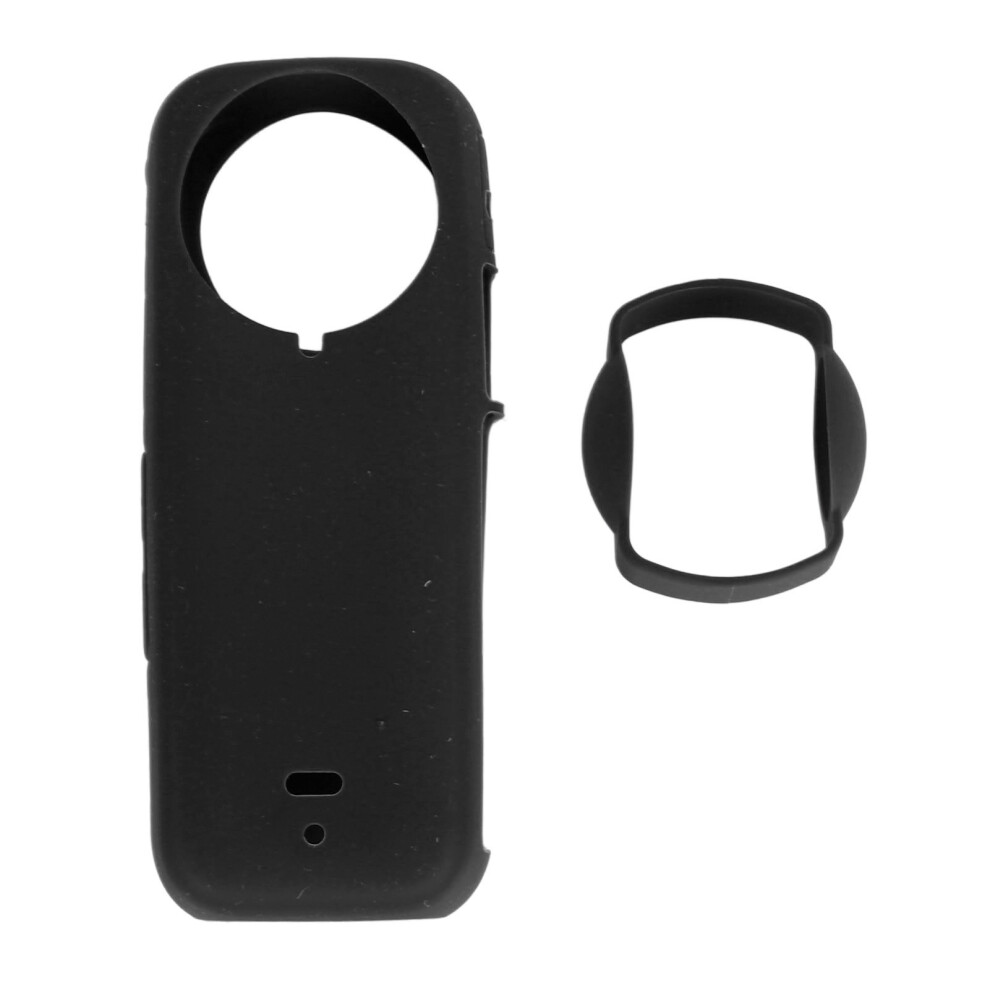Action Camera Protective Case Silicone Shockproof Cover Panoramic Camera Protector For Insta360 X4 Camera Black 4291313769708