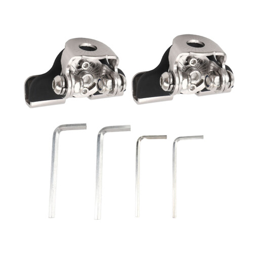 2 Stück 8 mm Edelstahl LED-Lichtleistenhalter 2