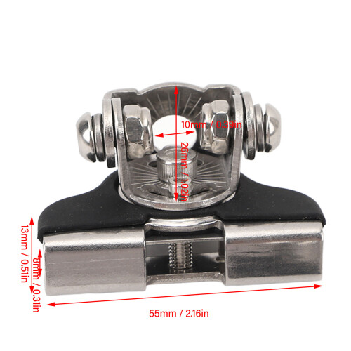 2 Stück 8 mm Edelstahl LED-Lichtleistenhalter 1