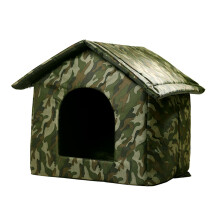 Wasserdichtes Outdoor- und Indoor-Katzen- und Hundhaus S-33x33x33cm Tarnmuster