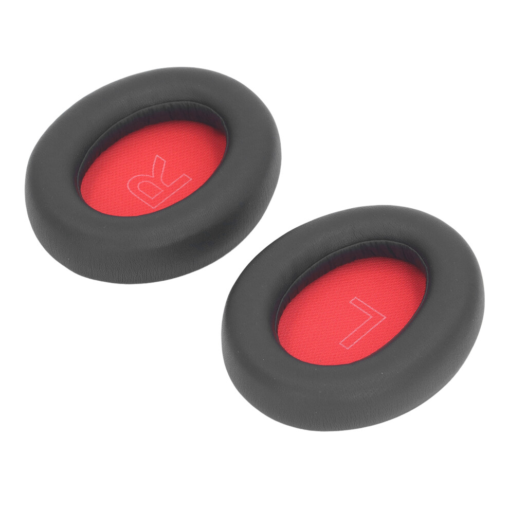 Replacement Earpads For Anker Soundcore Life Q10 Life 2 Neo Protein Leather Sponge Headphone Ear Pads Cushions Black/Red 7671313774181