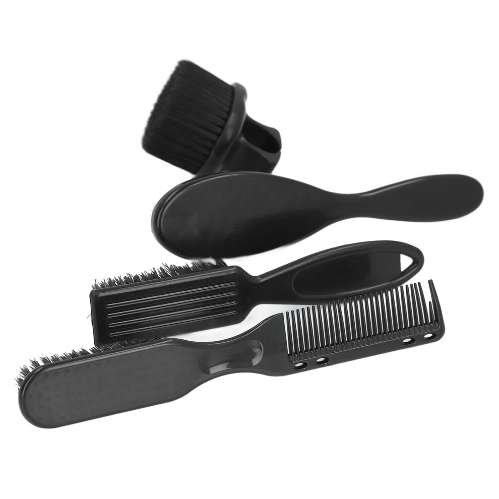 4pcs Men Beard Brush Set Nylon Hair Duster Brush Beard Styling Brush Comb for Barber Shop