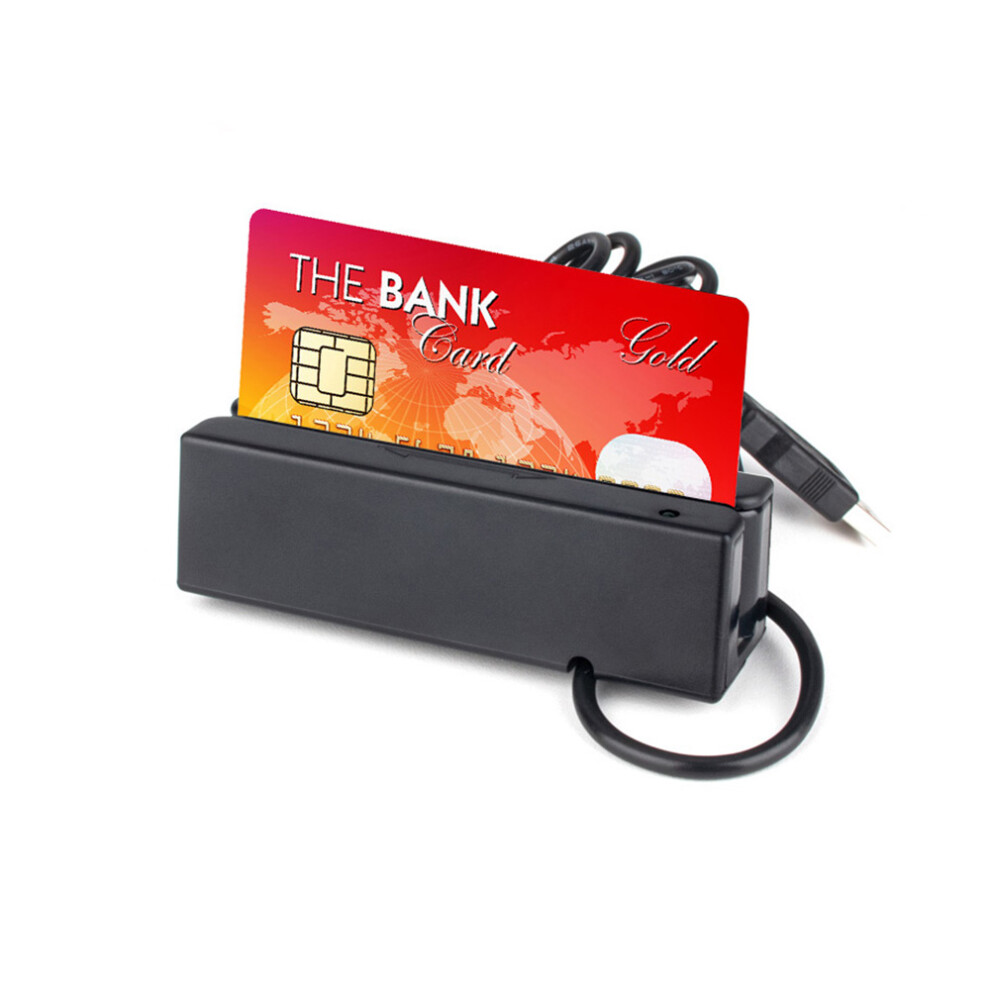 3 Tracks Magnetic Stripe Card Reader Card Swiping Machine Card Reader Magnetic Stripe Usb Card Reader Mini Smart Card Reader For Bank/Inqui 6921313777134