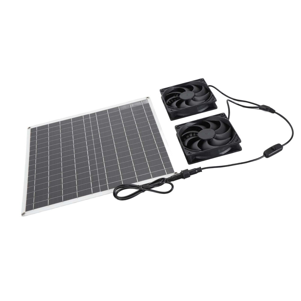 Solar Exhaust Fan High Efficiency Monocrystalline Solar Panel Ip65 Waterproof 3000Rpm Dual Solar Powered Exhaust Fan With Switch 7601313777424