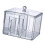 Wattepadhalter 2-Fach 15x11x14 cm durchsichtig 12