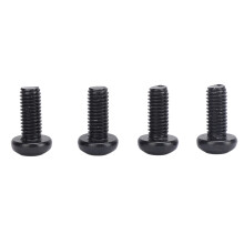 4 Stück schwarze M5-0,8x12 Plattenschrauben Modell 3/Y