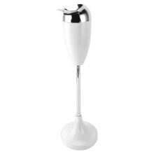 Weißer Outdoor‑Aschenbecher mit Deckel, 3 Ebenen 15 cm