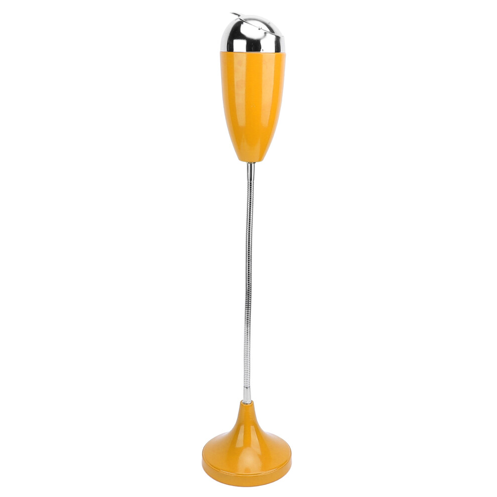 Adjustable Ashtray Smokeless Indoor Outdoor Floor Standing Ash Tray with Lid for Home Patio Windproof Balcony Ashtray Yellow