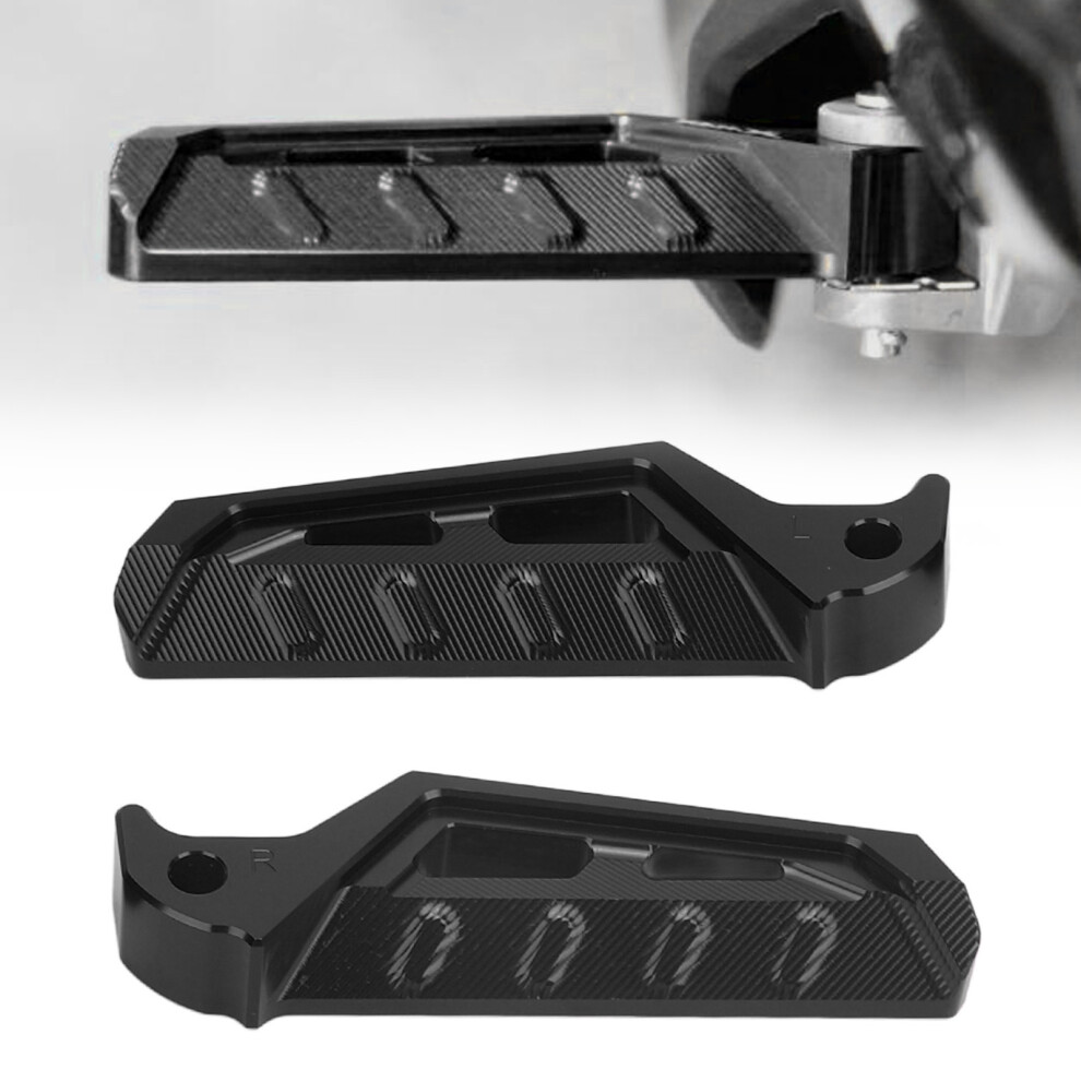 Motorcycle Rear Passenger Footrest Pegs Aluminium Alloy Footrest Pedal Bracket Stand For Xmax 400 Nmax155 Aerox155 Nvx155 Black 3091313788195