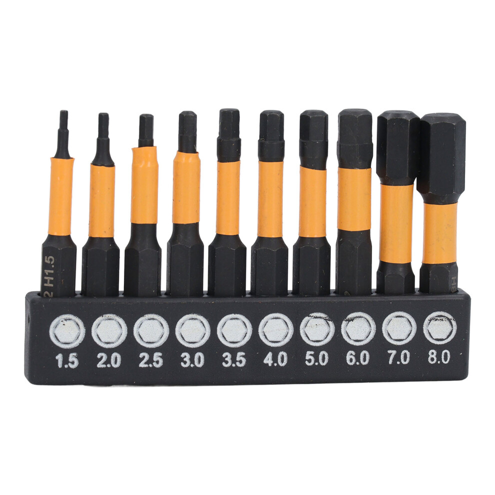 20 Pieces Hex Bits With 1/4In Shank Metric Imperial Magnetic Alloy Steel Bit Set For Screwdriver Impact Drill 9301313789431