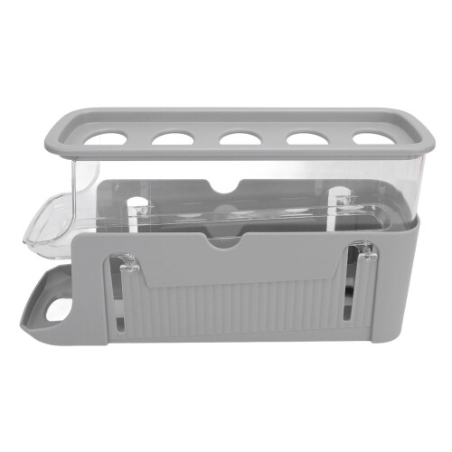 2-Tier rollender Eierspender, grau, Kunststoff 1