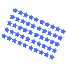 Sternperlen aus Acryl, farblich sortiert, 50 Stück, Ø 10 mm, Lochdurchmesser 1,5 mm