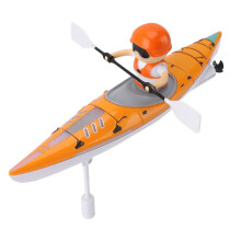 RC Kayak Boat Multipurpose Fun Innovative Realistic 2.4G Remote Control Boat for Kids 6 Years Old and Above Orange